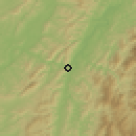 Shaded relief of the 57 km around Hongjiang, drawn from the GMTED2010 grid