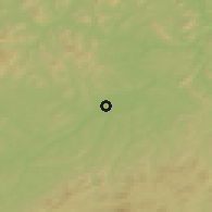 Shaded relief of the 52 km around Huadian, drawn from the GMTED2010 grid