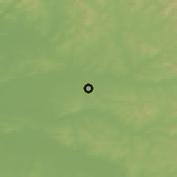 Shaded relief of the 51 km around Huanan, drawn from the GMTED2010 grid