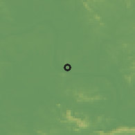 Shaded relief of the 56 km around Huangzhou, drawn from the GMTED2010 grid