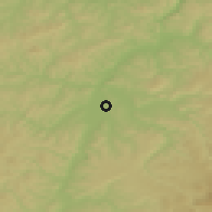 Shaded relief of the 52 km around Bamiantong, drawn from the GMTED2010 grid