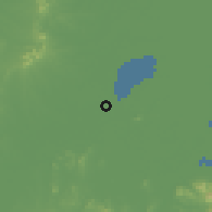 Shaded relief of the 56 km around Hutang, drawn from the GMTED2010 grid
