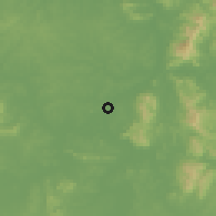 Shaded relief of the 57 km around Jian, drawn from the GMTED2010 grid