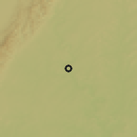 Shaded relief of the 56 km around Jiancheng, drawn from the GMTED2010 grid