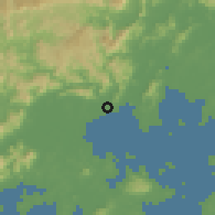 Shaded relief of the 57 km around Jiangkou, drawn from the GMTED2010 grid