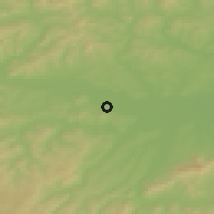 Shaded relief of the 51 km around Jidong, drawn from the GMTED2010 grid