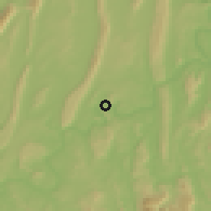 Shaded relief of the 56 km around Jijiang, drawn from the GMTED2010 grid