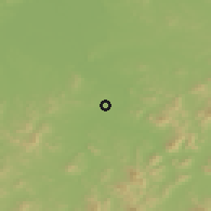 Shaded relief of the 52 km around Jilin, drawn from the GMTED2010 grid