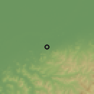 Shaded relief of the 54 km around Jinan, drawn from the GMTED2010 grid