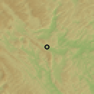 Shaded relief of the 58 km around Jinchengjiang, drawn from the GMTED2010 grid