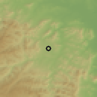 Shaded relief of the 54 km around Jingxingkuang, drawn from the GMTED2010 grid