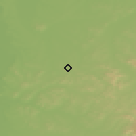 Shaded relief of the 52 km around Jishu, drawn from the GMTED2010 grid