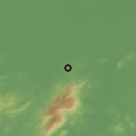 Shaded relief of the 56 km around Jiujiang, drawn from the GMTED2010 grid