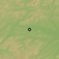 Shaded relief of the 51 km around Jixi, drawn from the GMTED2010 grid
