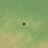 Shaded relief of the 51 km around Baoshan, drawn from the GMTED2010 grid