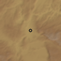 Shaded relief of the 58 km around Kaiyuan, drawn from the GMTED2010 grid