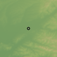 Shaded relief of the 52 km around Kaiyuan, drawn from the GMTED2010 grid