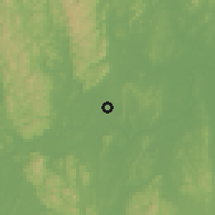 Shaded relief of the 58 km around Laibin, drawn from the GMTED2010 grid