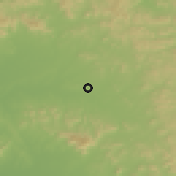 Shaded relief of the 55 km around Laiwu, drawn from the GMTED2010 grid