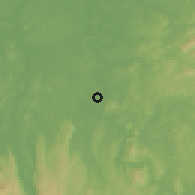 Shaded relief of the 57 km around Leiyang, drawn from the GMTED2010 grid