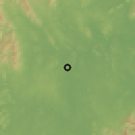 Shaded relief of the 57 km around Lengshuitan, drawn from the GMTED2010 grid