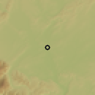 Shaded relief of the 56 km around Leshan, drawn from the GMTED2010 grid