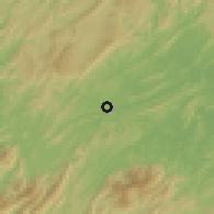 Shaded relief of the 57 km around Lianyuan, drawn from the GMTED2010 grid