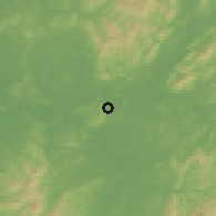 Shaded relief of the 57 km around Liling, drawn from the GMTED2010 grid