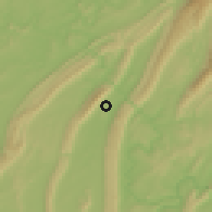 Shaded relief of the 56 km around Beibei, drawn from the GMTED2010 grid