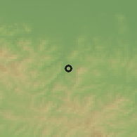 Shaded relief of the 51 km around Lingdong, drawn from the GMTED2010 grid