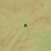 Shaded relief of the 53 km around Lingyuan, drawn from the GMTED2010 grid