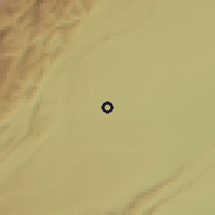 Shaded relief of the 56 km around Linqiong, drawn from the GMTED2010 grid