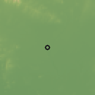 Shaded relief of the 55 km around Linyi, drawn from the GMTED2010 grid