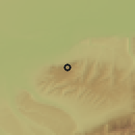 Shaded relief of the 55 km around Lishan, drawn from the GMTED2010 grid