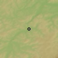 Shaded relief of the 51 km around Lishu, drawn from the GMTED2010 grid