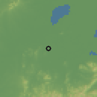 Shaded relief of the 56 km around Liyang, drawn from the GMTED2010 grid