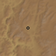 Shaded relief of the 58 km around Longquan, drawn from the GMTED2010 grid