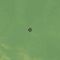Shaded relief of the 56 km around Luan, drawn from the GMTED2010 grid