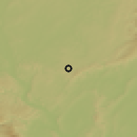 Shaded relief of the 56 km around Luocheng, drawn from the GMTED2010 grid