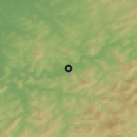 Shaded relief of the 53 km around Benxi, drawn from the GMTED2010 grid