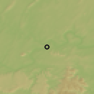 Shaded relief of the 57 km around Luzhou, drawn from the GMTED2010 grid