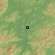 Shaded relief of the 58 km around Maba, drawn from the GMTED2010 grid