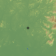 Shaded relief of the 58 km around Maoming, drawn from the GMTED2010 grid