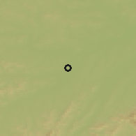 Shaded relief of the 52 km around Meihekou, drawn from the GMTED2010 grid