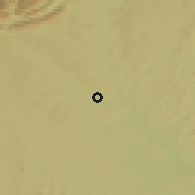 Shaded relief of the 56 km around Mianyang, drawn from the GMTED2010 grid