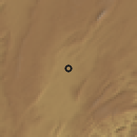 Shaded relief of the 58 km around Miyang, drawn from the GMTED2010 grid