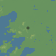 Shaded relief of the 56 km around Mudu, drawn from the GMTED2010 grid