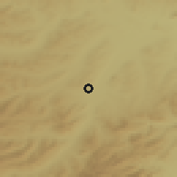 Shaded relief of the 53 km around Mujiayingzi, drawn from the GMTED2010 grid