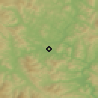 Shaded relief of the 51 km around Nancha, drawn from the GMTED2010 grid