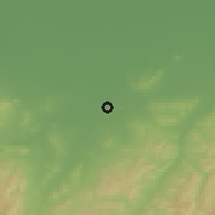 Shaded relief of the 54 km around Nanding, drawn from the GMTED2010 grid